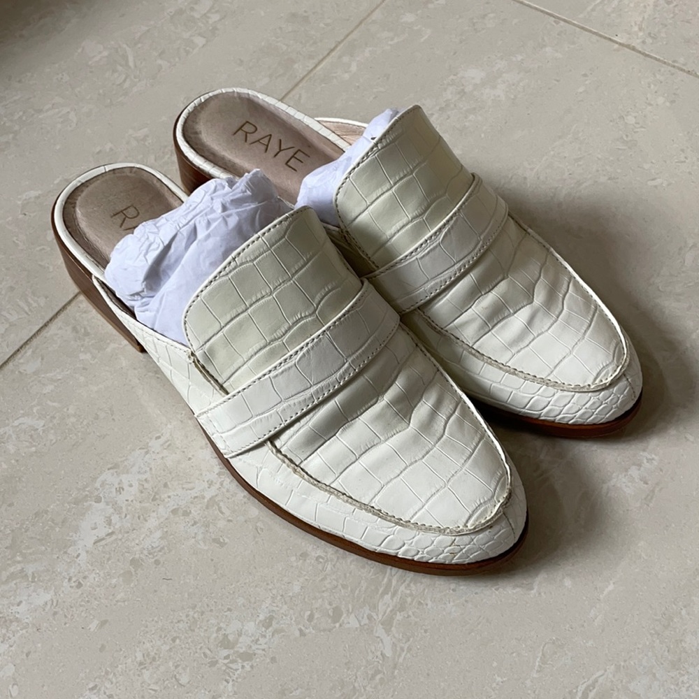 Raye x Revolve La Brea Loafer White Croc